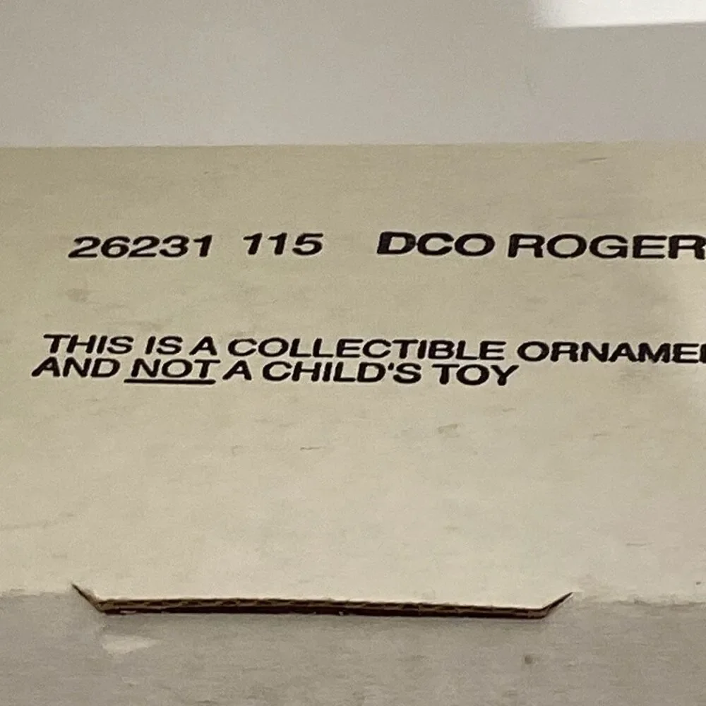 VTG DISNEY GROLIER CHRISTMAS ORNAMENT ROGER RABBIT‎